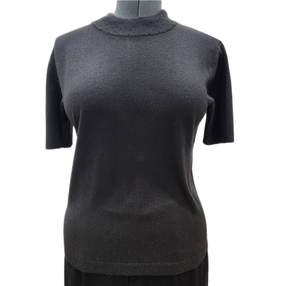 VINTAGE GRAFF Australian Knit Acrylic Sweater,Black, US Women's Small - Picture 2 of 9